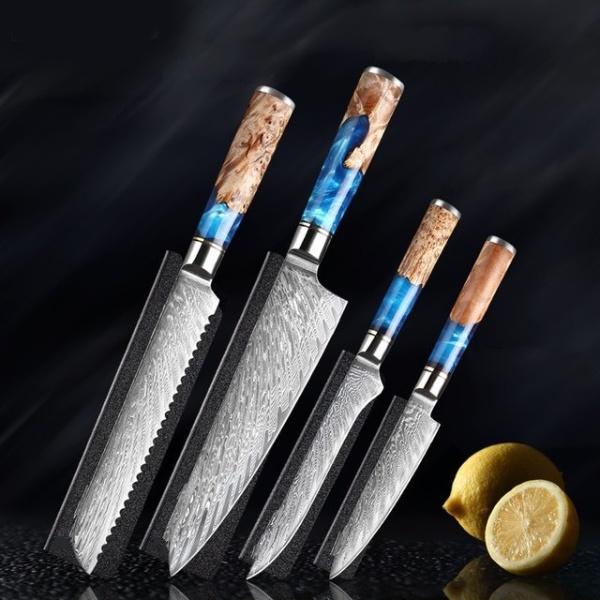 Aotsuki (青月) Sets - Japanese Damascus Steel Chef’s Knives