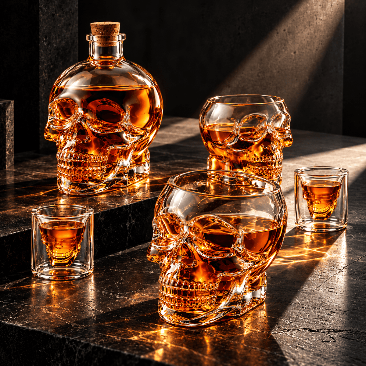 Skull Set – Double Layered Whiskey Glass
