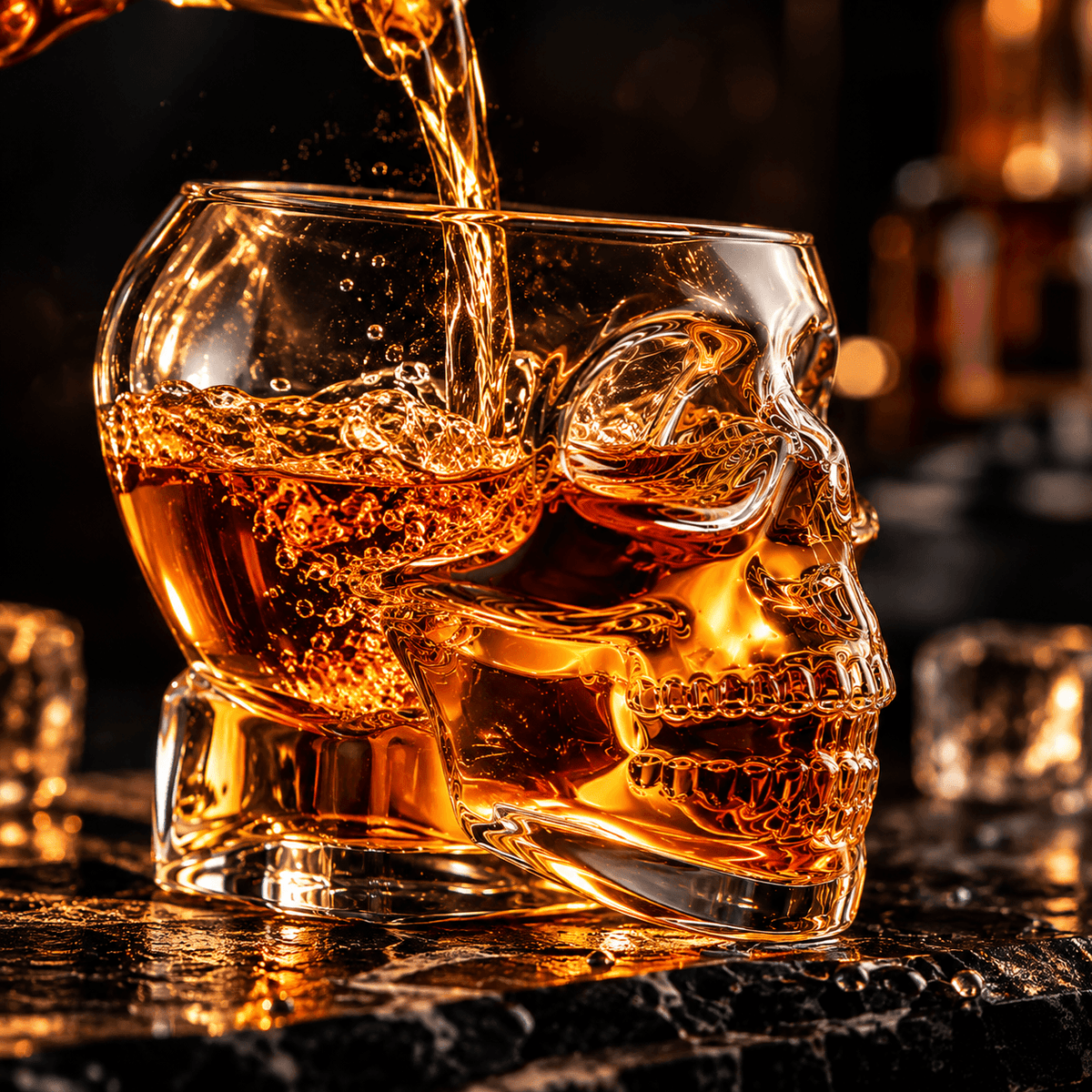 Skull - Handmade Japanese EDO Whiskey Glass
