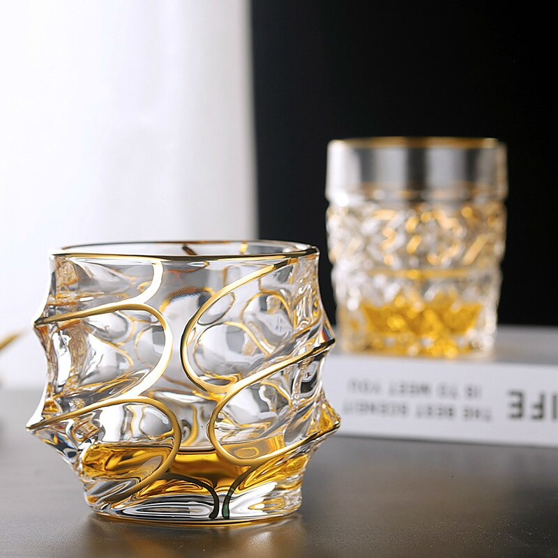 Golden Whiskey Tumblers