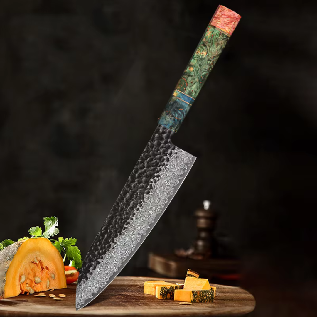 Kazeshimo (風霜) - Japanese Damascus Steel Chef's Knife (8 inch)