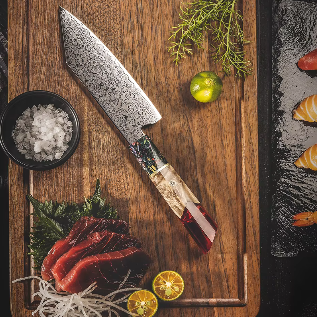 Kurohana (黒花) - Japanese Damascus Steel Chef's Knife (5.5 inch)