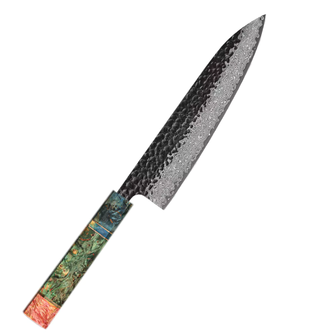 Kazeshimo (風霜) - Japanese Damascus Steel Chef's Knife (8 inch)