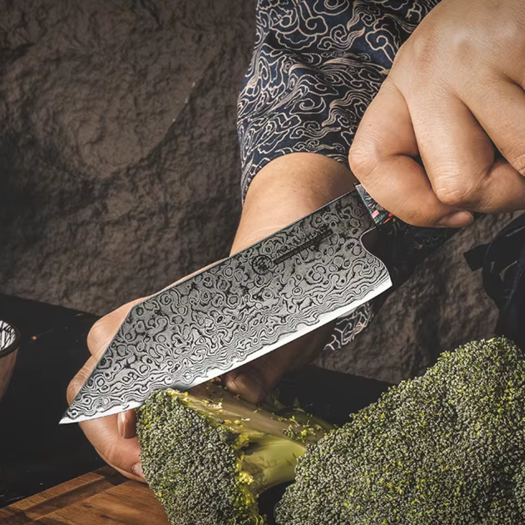 Kurohana (黒花) - Japanese Damascus Steel Chef's Knife (5.5 inch)