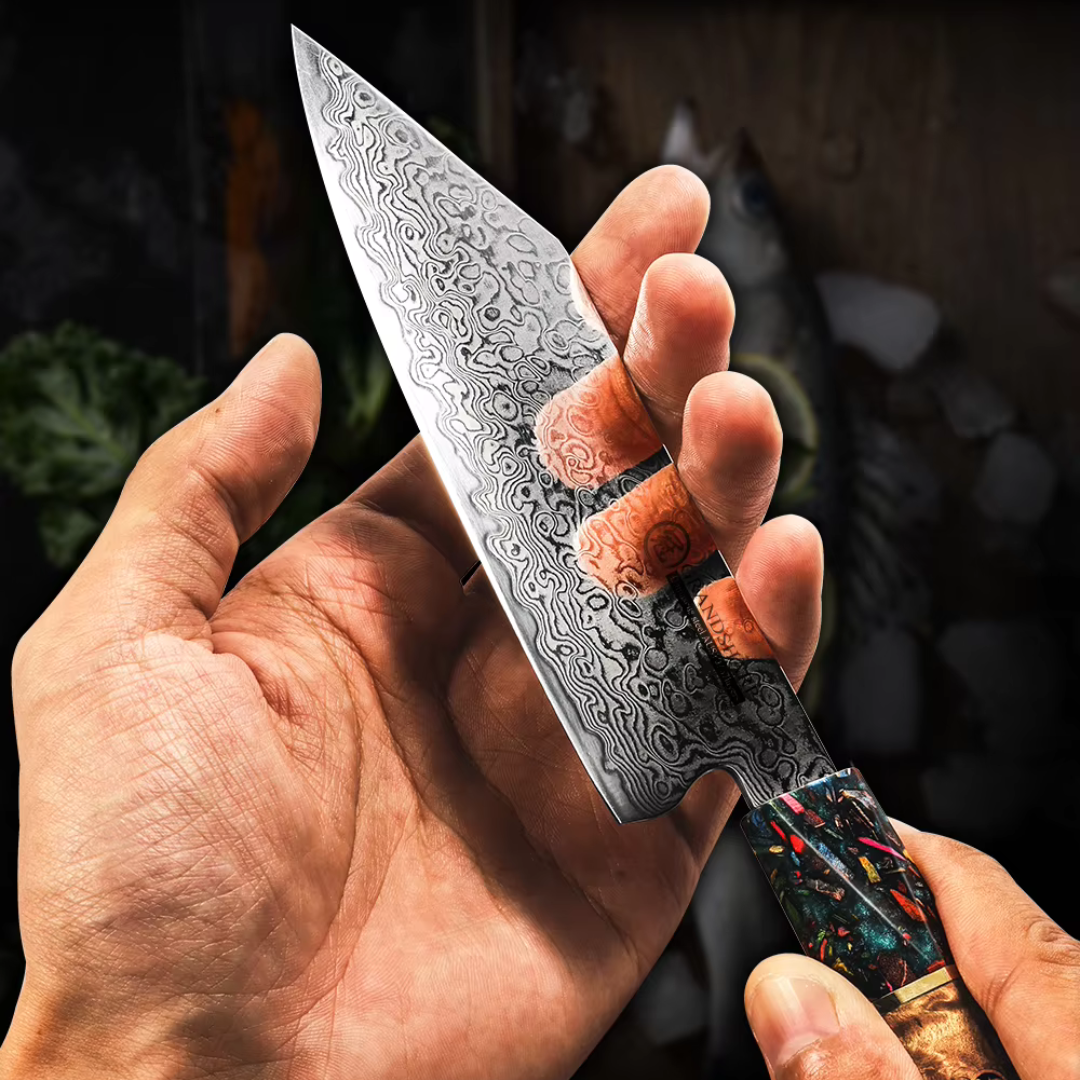 Kurohana (黒花) - Japanese Damascus Steel Chef's Knife (5.5 inch)