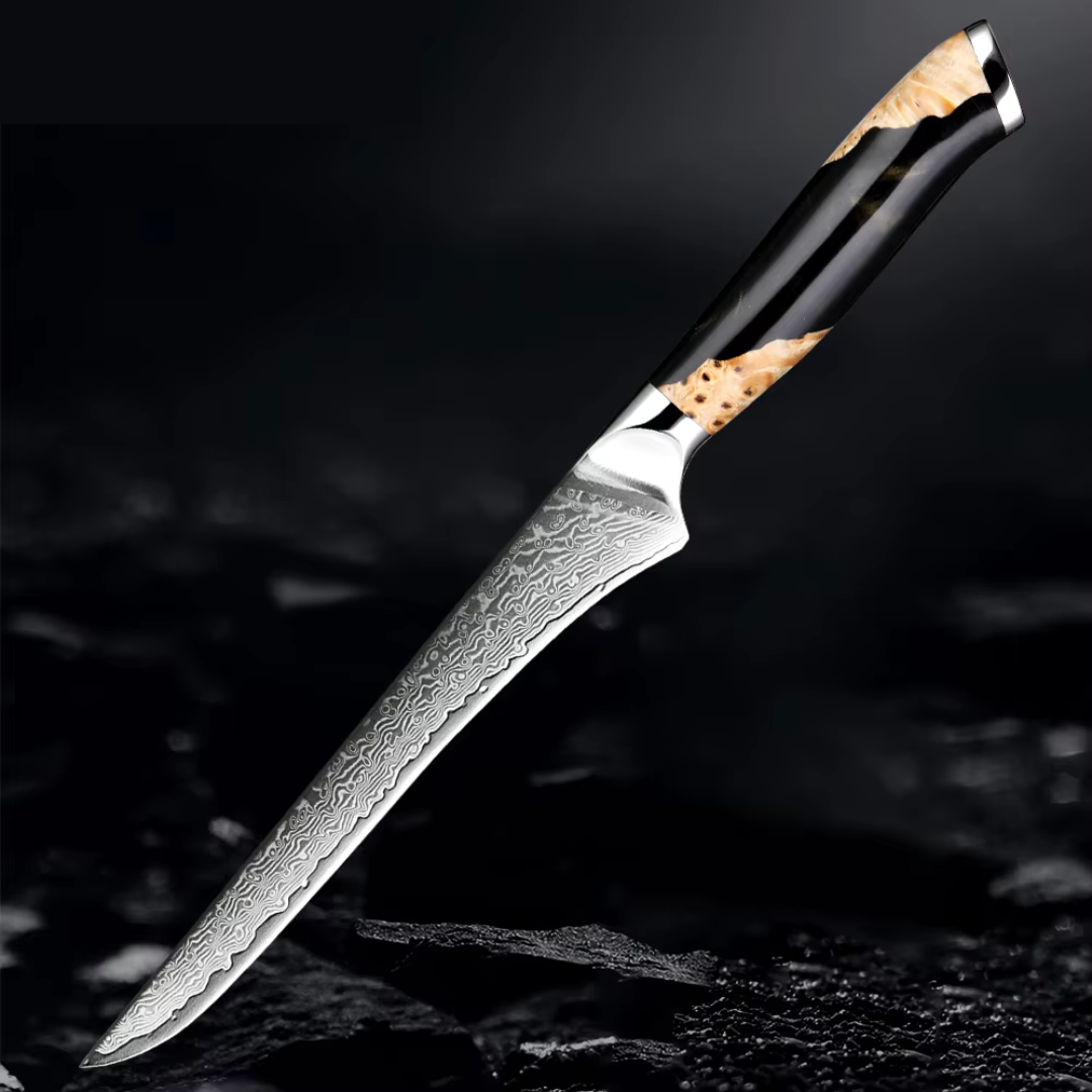 Shirahoshi (白星) - Japanese Damascus 6 inch Boning Knife