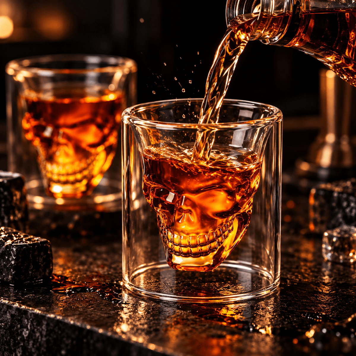 Skeleton – Double Layered Whiskey Glass