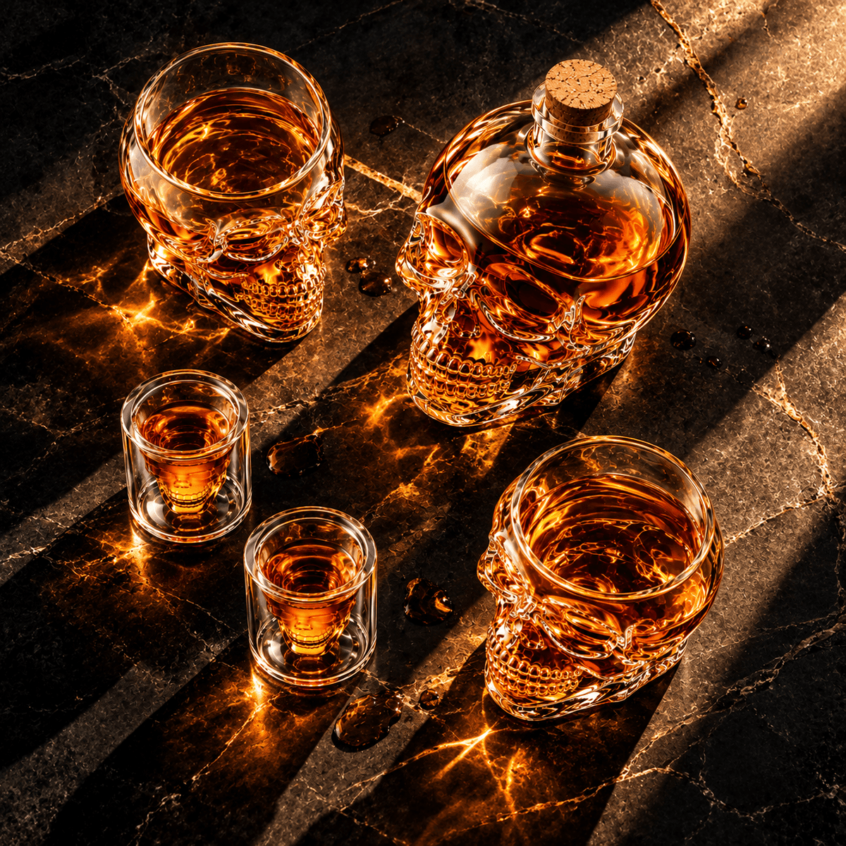 Skull Set – Double Layered Whiskey Glass