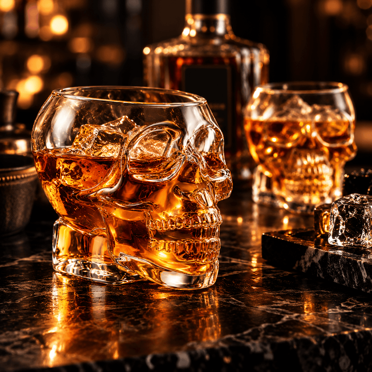 Skull - Handmade Japanese EDO Whiskey Glass