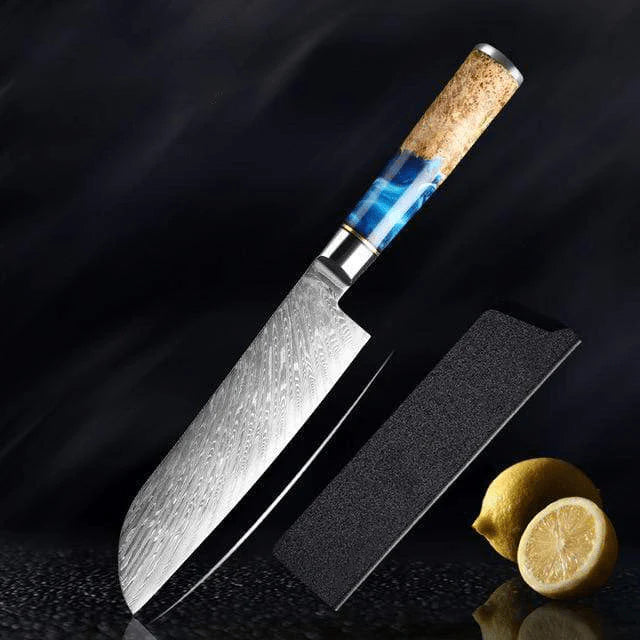 Aotsuki (青月) - Japanese Damascus Steel Chef’s Knife