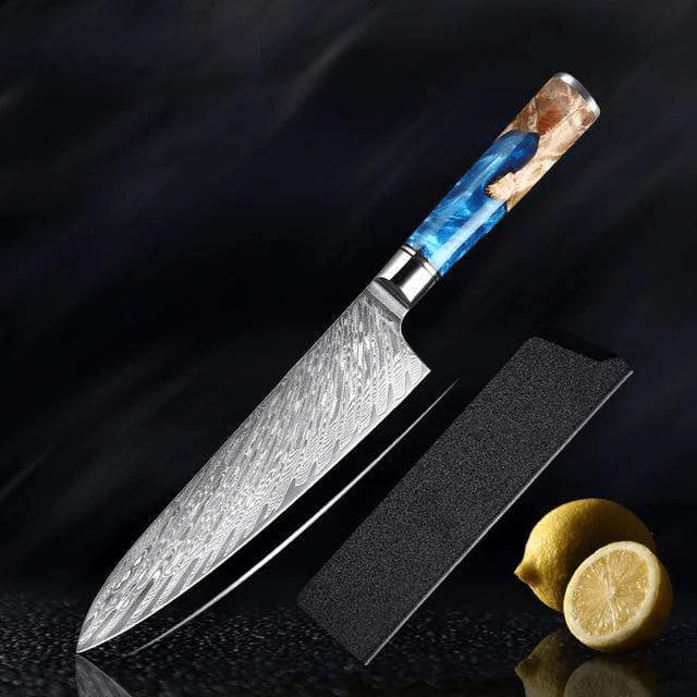 Aotsuki (青月) - Japanese Damascus Steel Chef’s Knife