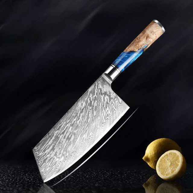 Aotsuki (青月) - Japanese Damascus Steel Chef’s Knife