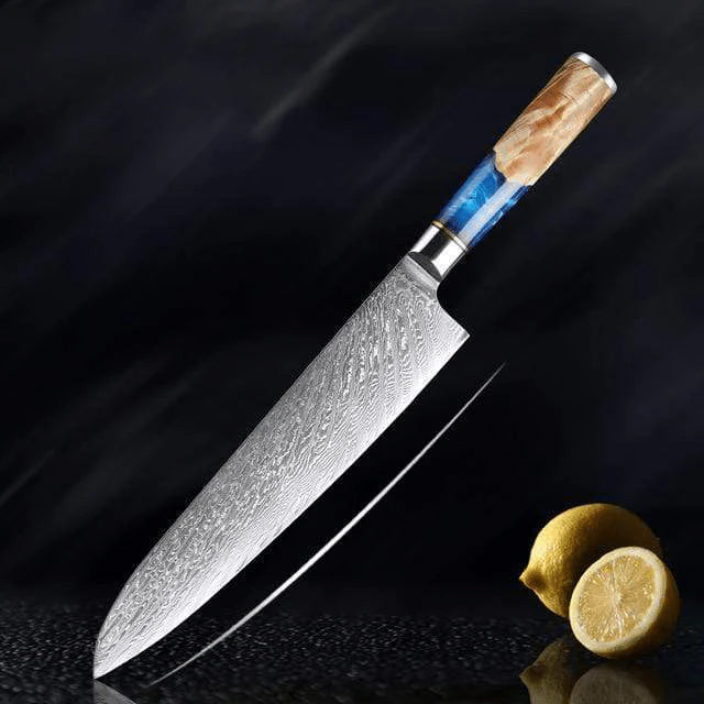 Aotsuki (青月) - Japanese Damascus Steel Chef’s Knife